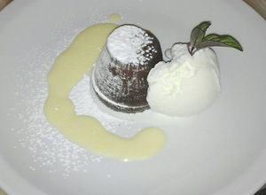 Una foto de Volcán de chocolate