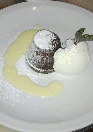 Una foto de Volcán de chocolate