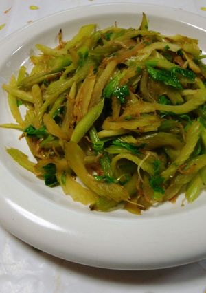 A picture of Refrigerator Staple - Simple Celery Stir Fry.