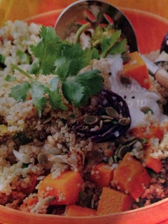A picture of Dukkah-roasted Veggie Quinoa Salad.