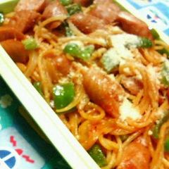 A picture of For Bentos: Easy and Flavorful Spaghetti Napolitan.