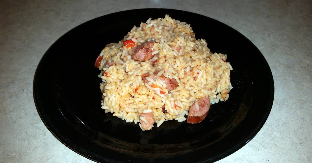 Jambalaya w/sausage, shrimp and ham Recipe by Cookpad