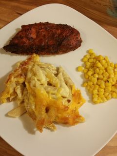 A picture of Baked mac and cheese.