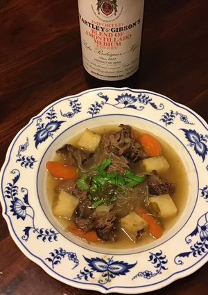 A picture of California Farm Clear Oxtail Soup.