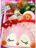 Charaben Stick Ham on Rice Dokin-chan