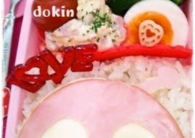 Charaben Stick Ham on Rice Dokin-chan