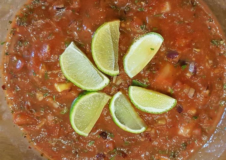 Simple Way to Make Speedy Roasted Bloody Maria Salsa