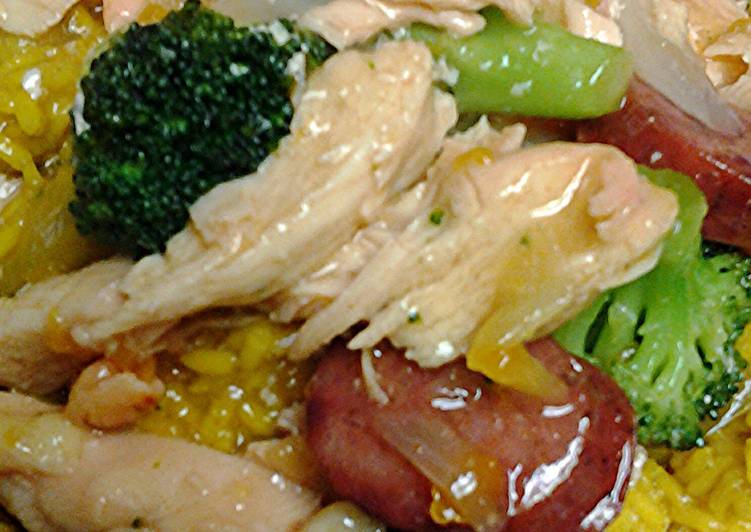 Easiest Way to Make Any-night-of-the-week chicken and sausage in duck sauce