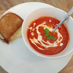 A picture of Tomato Basil Soup.