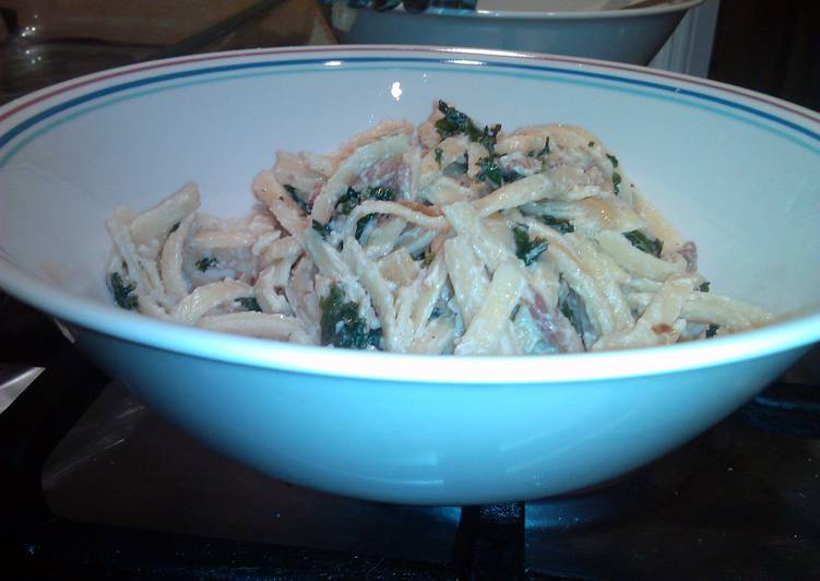 Step-by-Step Guide to Make Any-night-of-the-week Bacon &amp; kale Alfredo