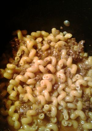 A picture of cappatalli and ground chuck.