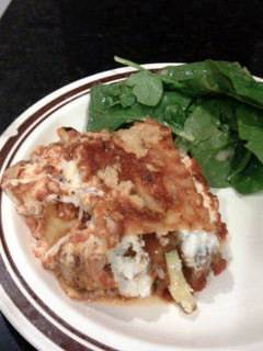 A picture of Sausage and Zucchini Lasagna.