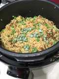 Arroz con Fideos y Guisantes en Aceite de Bacon