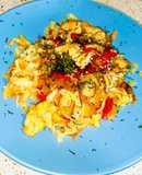 Рисова лапша з куркою та овочами