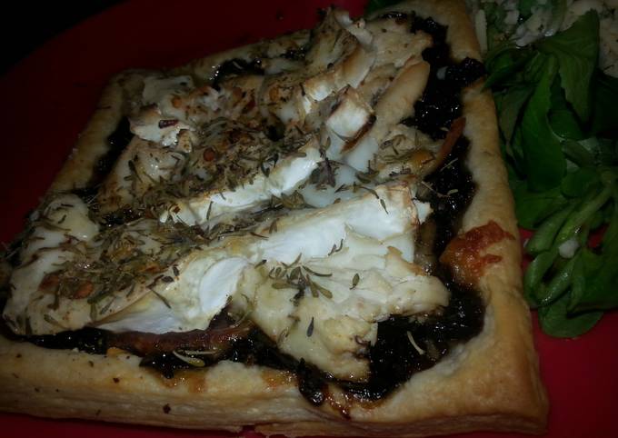 Weezy's Caramelised onion and goats cheese tart!