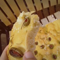 A picture of Olive and Rosemary Focaccia.