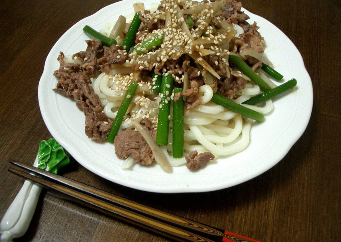 Udon Noodles With Meat In Only 3 Minutes