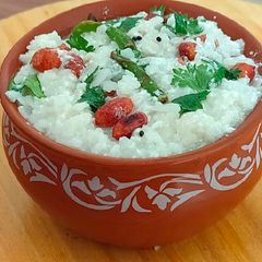 Curd poha A picture of Curd poha.