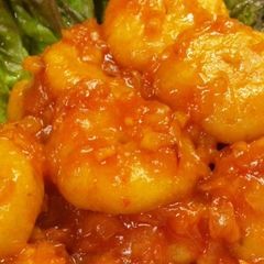 A picture of Budget-Friendly Mock Chili Prawns with Okara.