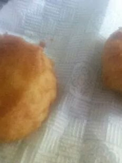 A picture of REAL FISH CAKES IN BATTER.