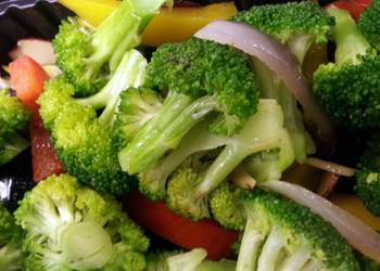 Easiest Way to Cook Tasty Broccoli with Peppers  Garlic
