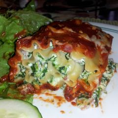 A picture of My Lasagna rolls.