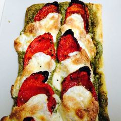 A picture of Slow Roasted Tomatoes And Mozzarella Galette.