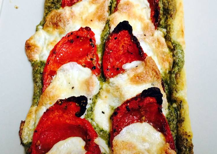 Steps to Make Super Quick Homemade Slow Roasted Tomatoes And Mozzarella Galette
