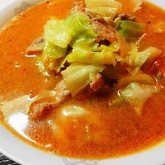 A picture of Rich Miso Ramen with Spring Cabbage.