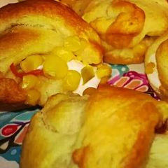 A picture of Cream cheese & corn Cresent rolls.