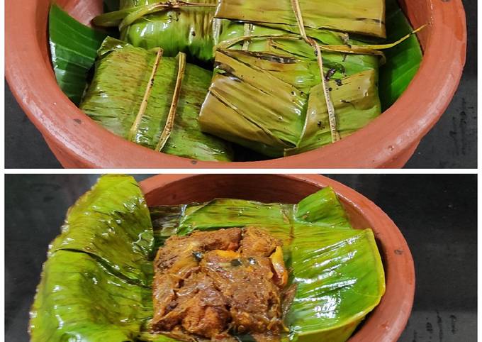 Chicken Pollichathu# Chicken. Roasted In Banana Leaf Recipe By Subha ...