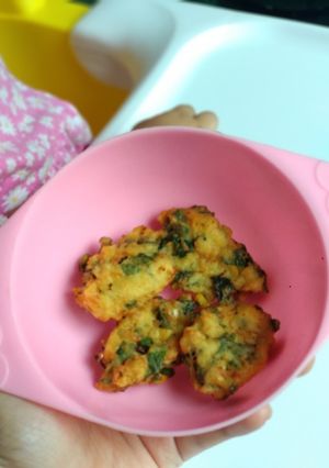Foto resep Bakwan Ayam bayam / snack Mpasi 1+