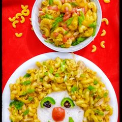 A picture of Tikka Macaroni!.