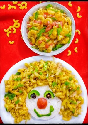 A picture of Tikka Macaroni!.