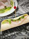 Wrap de pavo y rúcula