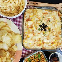 A picture of Chicken cheese lasagna.