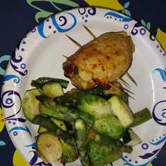 Una foto de Pechugas de pollo rellenas en Air fryerw