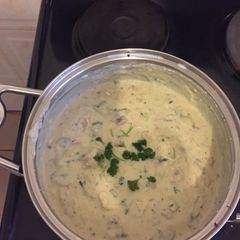 A picture of Chicken ala king.