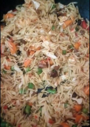 A picture of Basmati fried rice.