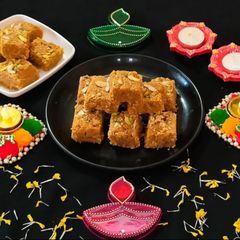 A picture of Halwai Style Mohanthal without mawa in 15 minutes.