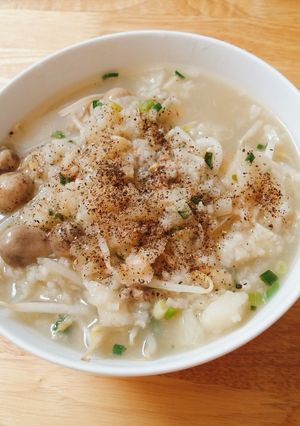 Hình của món Cháo khoai từ thịt bằm.