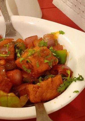 A picture of Chilli paneer.
