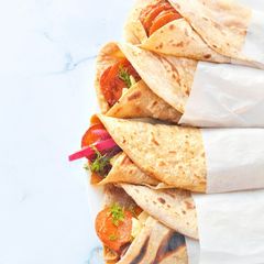 A picture of Easy chapati salami Rolls.
