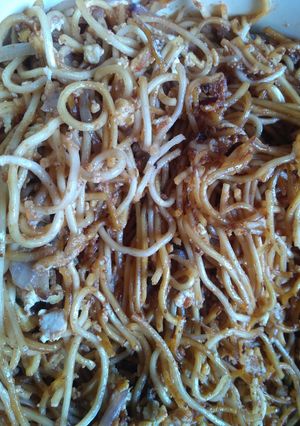 A picture of Egg paneer cheese noodles.