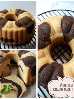 Foto resep 368. Banana Marble Cake