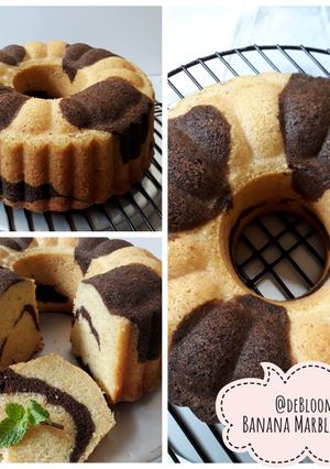 Foto resep 368. Banana Marble Cake