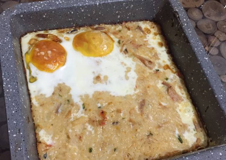 Baked chicken rice - Nasi panggang ayam