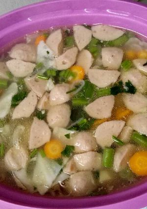 Foto resep Sop Sayuran Makaroni Baso