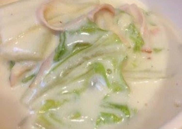 Easy Way to Make Super Quick Kids' Favorite, Braised Chinese Cabbage in Cream Sauce