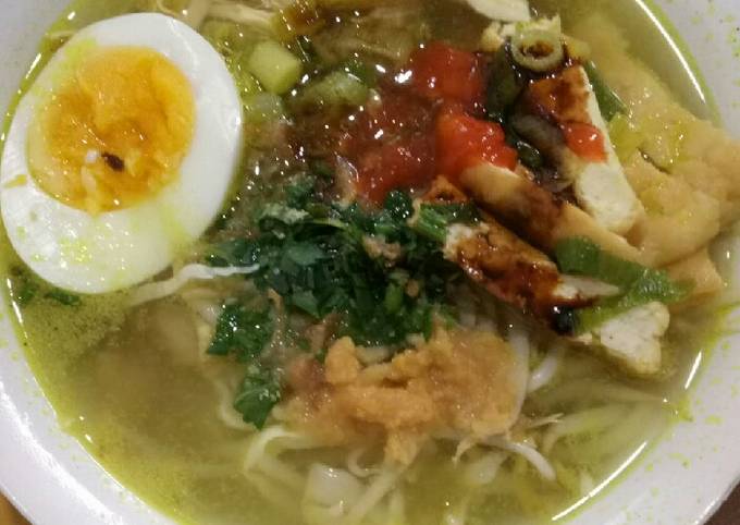 Soto ayam bening + koya ebi goreng